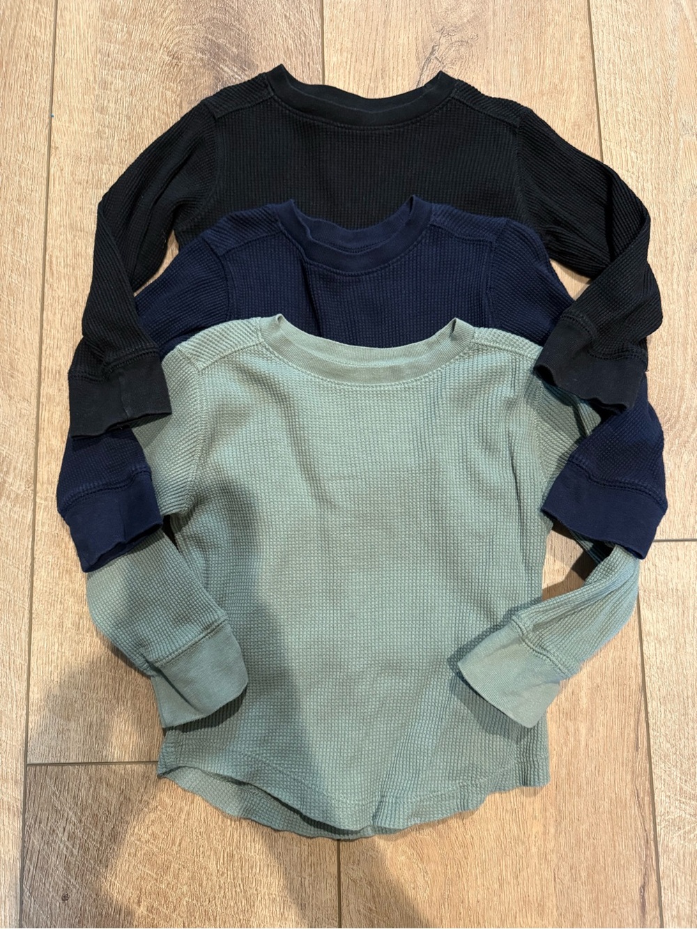 Baby Gap Toddler Thermal Long-Sleeve Tops - Olive, Navy & Black